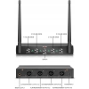 Debra Audio AU400 Pro UHF 4-kanałowy system mikrofonowy bezprzewodowy