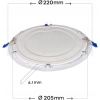 2x Oprawy oświetleniowe M Ledme LED 220 mm 20 W 2000 lumenów 4500 K