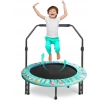 MINI TRAMPOLINA DLA DZIECI SKŁADANA REGULOWANY UCHWYT BEZPIECZNA ZIELONA