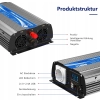 Falownik sinusoidalny GIANDEL 1100 W 12 V do 230 V z wyświetlaczem