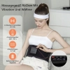 Pas grzewczy z masażem 2400 mAh na plecy brzuch lędźwie USB z 3 trybami