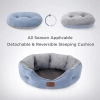 BEDSURE Legowisko Pranie 63x53x20cm Dwustronna Poduszka Niebieskie