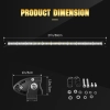 RIGIDON Lampa 63cm, 120W Pojedynczy rząd Super Slim Led, wodoodporna