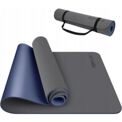 Mata do ćwiczeń TOPLUS , fitness, yoga 183 X 61 szary/niebieski
