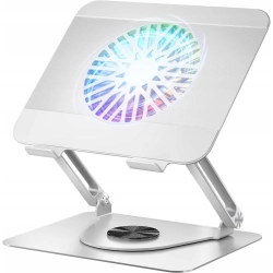 ICare Podstawka Pod Laptopa Stal Węglowa Chłodząca Cicha Obrotowa 360°