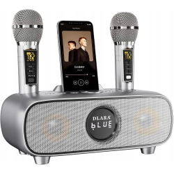 DLARA SD-136 PRO Karaoke Bluetooth z 2 mikrofonami, głośnik, USB, AUX, TF