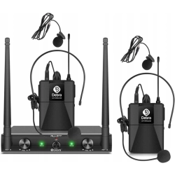 Debra Audio AU200 Pro 2-kanałowy bezprzewodowy system mikrofonowy UHF