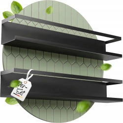 Półki 2szt metal LOFT 37,5x7 czarny