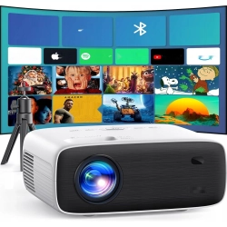YOTON Beamer 4K Y6, 1080P, 18000 Lumen, Bluetooth, PILOT STATYW Kabel HDMI