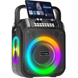 SOCODOX Głośnik bluetooth z funkcją karaoke 12h światło RGB Dyskoteka