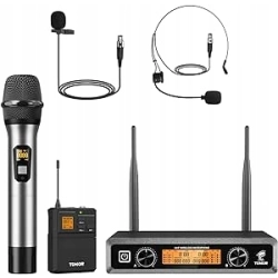 Bezprzewodowy zestaw mikrofonowy UHF Tonor TW821