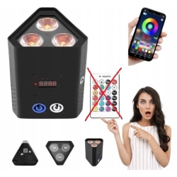 LAMPA LED ZQ01429 trójkątna Oświetlenie sceniczne 3 diody LED RGBW bez pilo