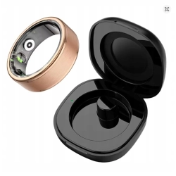 Smart Ring R03+ Złoty 9# Inteligent Pierścień Sport Kroki Kalorie Tętno Sen