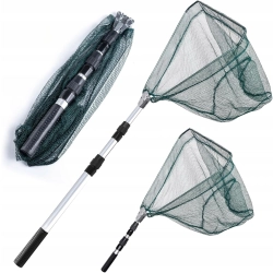 Wędkarski podbierak teleskopowy 130cm, składany, mocny, lekki