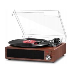Gramofon Fydee A6 odtwarzacz płyt z Bluetooth i głośnikiem, vintage