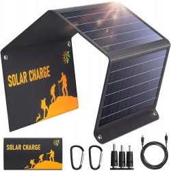 WASTDE Panel solarny 30W wodoodporn ładowarka USB do telefonu LED przenośny