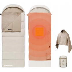 Śpiwór Naturehike BE400 podgrzewany dwuwarstwowy, 400g/m2, 220cmx80cm