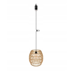 EcoGo Rattanowa lampa wisząca z baterią Boho do ogrodu i wnętrz