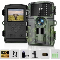 FOTOPUŁAPKA KAMERA LEŚNA MYŚLIWSKA 4K Video Lutranstra Wildlife PR5000