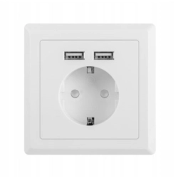 Gniazdko elektryczne podtynkowe z 2 portami USB-A 2.1A Brandson Equipment
