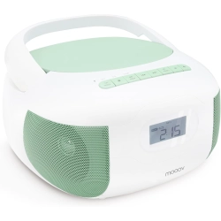 MOOOV Przenośny odtwarzacz CD Radio FM Bluetooth - Boombox Stereo MP3
