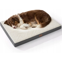 Legowisko dla psa Bedsure 91cm x 68cm zmywalne z wygodną podszewką Sherpa
