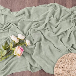AUAUY Bieżnik na stół z gazy, 80 x 300cm styl boho na baby shower dekoracja