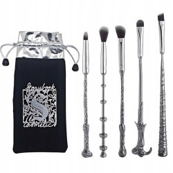 ZESTAW PĘDZLI DO MAKIJAŻU 5 SZT. Z ETUI - MOTYW MAGICZNY, ŚWIAT FANTASY