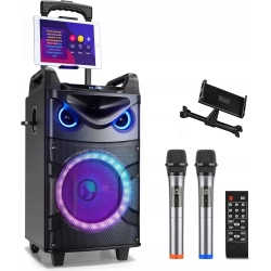 Głośnik Karaoke z 2 Mikrofonami UHF, Przenośna Maszyna Bluetooth MTS10-2