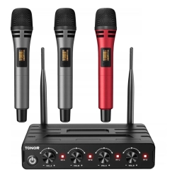 TONOR TW360 System Mikrofonów Bezprzewodowych, 3 mikrofony