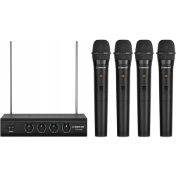 Phenyx Pro PTV-2000 Bezprzewodowy system mikrofonowy, 4-kanały, VHF