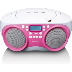 Lenco SCD-301 przenośny odtwarzacz radiowy/CD - różowy
