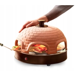 EMERIO PIZZARETTE Piec do pizzy 6 osób, Kopuła z Terakoty 1200W