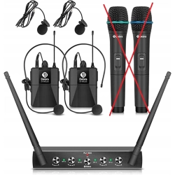 Debra Audio AU400 Pro UHF 4-kanałowy system mikrofonowy bezprzewodowy