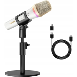 Mikrofon TONOR TD310 - profesjonalny USB do nagrań i transmisji BIAŁY + sta