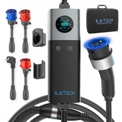 ILA TECH Wallbox 22kW, trójfazowa, ładowarka EV Typ 2 32 A z kablem T2 5m