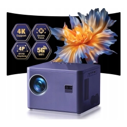 YEZMEK Projektor 4K 20000L Native 1080P 5G WiFi, dwukanałowy, Bluetooth