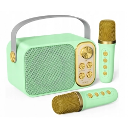BESCOST Karaoke Zestaw Bluetooth Dla Dzieci i Dorosłych z 2 Mikrofonami tur