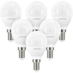 Żarówki LED Linkind E14 P45 do golfa, 7,2 W, 60 W, 2700 K, ciepła biel
