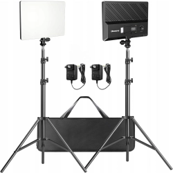 DAZZNE D30 LED światło fotograficzne 2 sztuki na stojaku ciągłe 2500-6500K