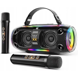GŁOŚNIK KARAOKE BEZPRZEWODOWY BLUETOOTH LILUOSUO NR-8806 USB +2 MIKROFONY