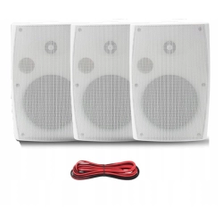 StudioFinix HOS-501 Zestaw 3 głośników białych, wodoodporne, bluetooth