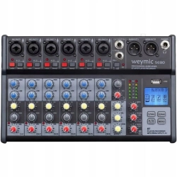 Mikser Weymic SE-80 8 wejść, BT,MP3,FX,Phanom 48V