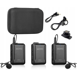 Movo WMX-1-DUO 2,4 GHz podwójny bezprzewodowy system mikrofonu krawatowego