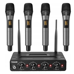 TONOR TW360 System Mikrofonów Bezprzewodowych, 4 mikrofony