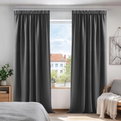Deconovo Zestaw 2 termicznych zasłon zaciemniających na taśme 140 x 250cm,