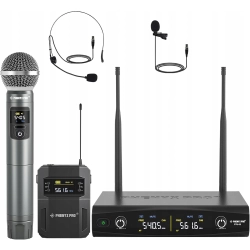 Bezprzewodowy system mikrofonowy Phenyx Pro PTU-52B 2 x 30 UHF zasięg 60 m