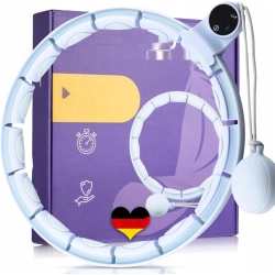 WELLRELAXX Smart Hula Hoop z licznikiem i kulą obwód 75-110 cm jasny niebie