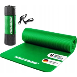 Mata Crossfit DUŻA FITNESS Muawo 197 cm x 97 cm zielona