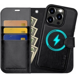 Etui magnetyczne dla iPhone 15 Pro Max 2in1 OCASAE kolor CZARNY